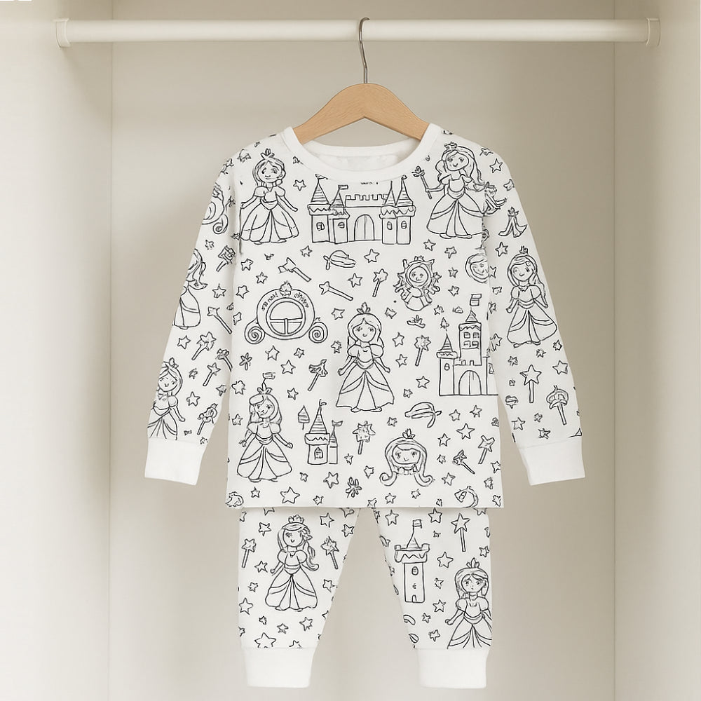 1 Pijama com 12 canetinhas laváveis de brinde
